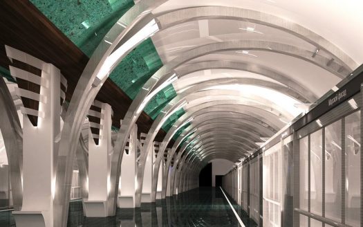 Метро Петербург Морской фасад
